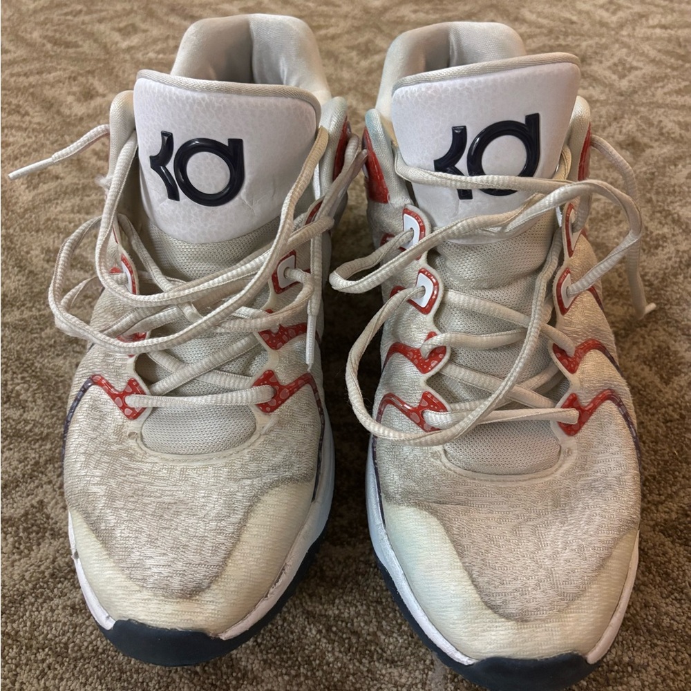 Nike KD 17 Men's Athletic Shoes - White and Red